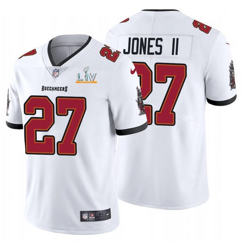 Men's Tampa Bay Buccaneers #27 Ronald Jones White NFL 2021 Super Bowl LV Limited Stitched Jersey Men's Tampa Bay Buccaneers #27 Ronald Jones White NFL 2021 Super Bowl LV Limited Stitched Jersey